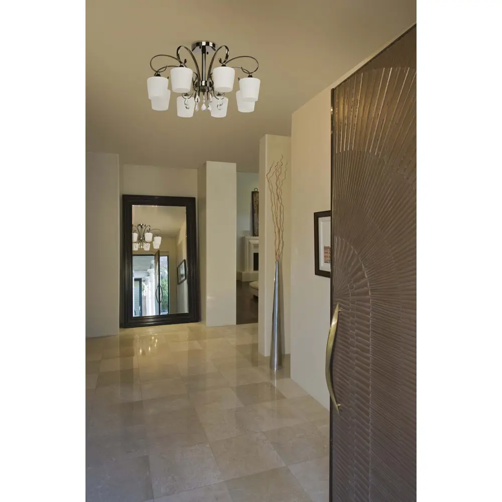 Люстра Блеск 8xE27x60 Вт металл/стекло цвет никель/белый MW-Light STLM-2100436 - Вид №7