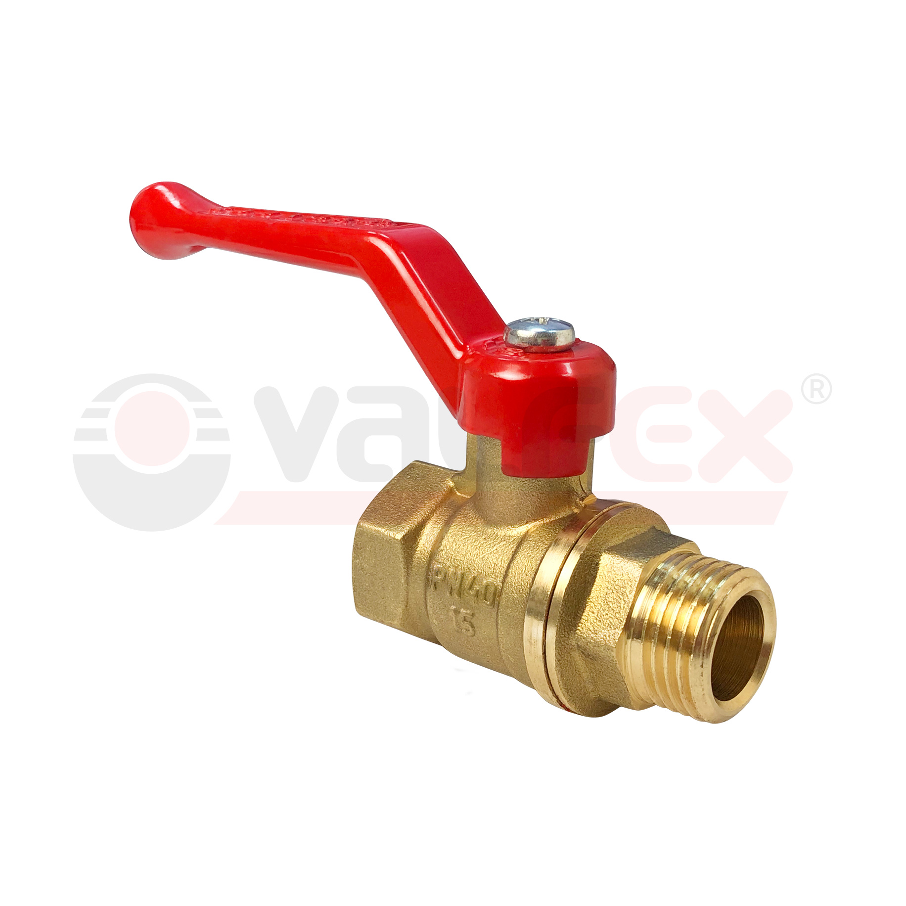 VF.215.LR1.012 Valfex Кран шаровой, ручка-рычаг (внутр.-наруж.)  1/2" 