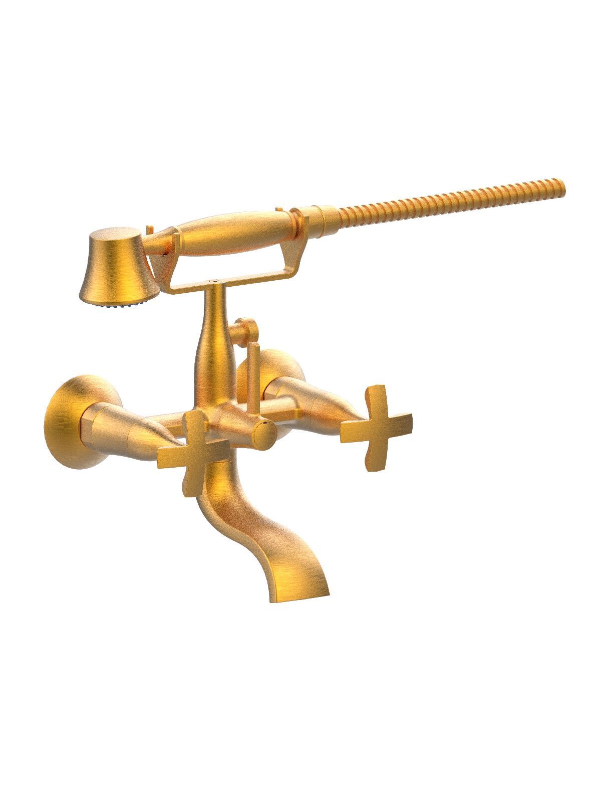 Настенный наружный смеситель для ванны с ручным душем Rubinetterie Frattini Lucrezia ARCH-00019695 - Вид №4