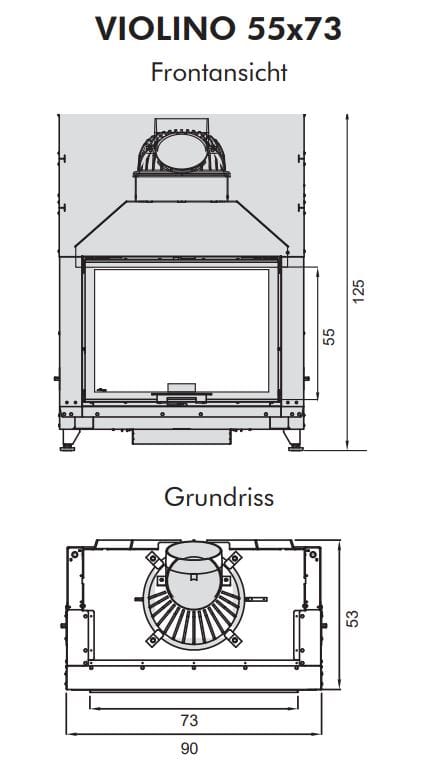 Стальной дровяной камин RÜEGG Скрипка ARCH-00110523 - Вид №5