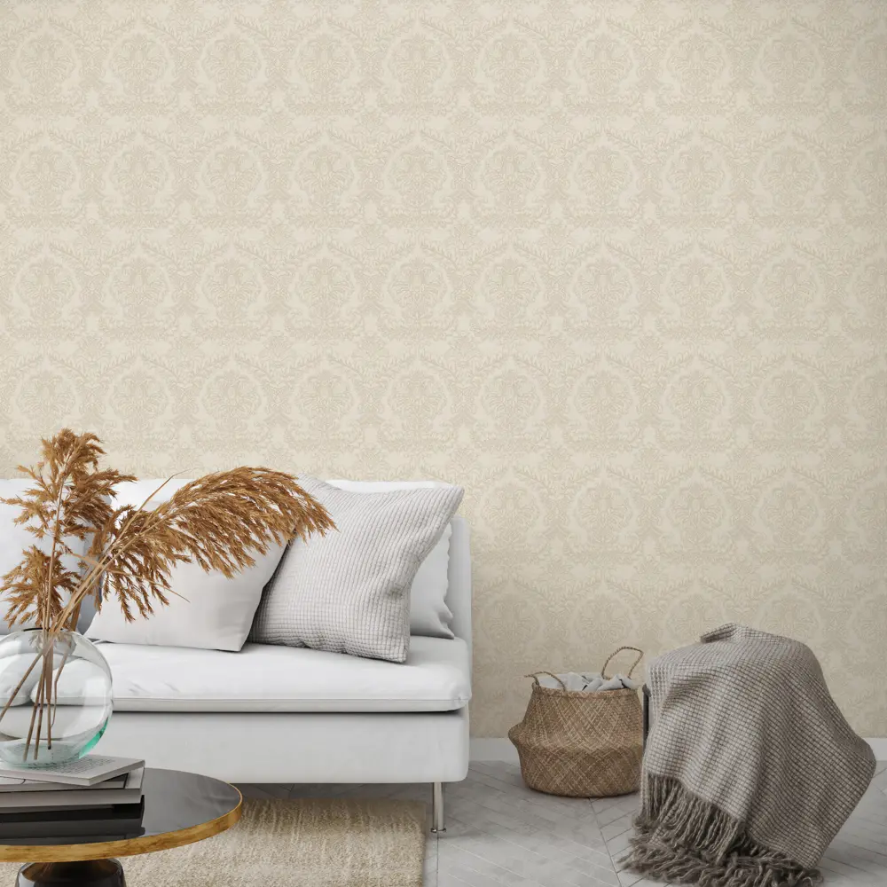 Обои флизелиновые Euro Decor Noble бежевые 1.06 м 7033-02 82377864 STLM-2175851 - Вид №2