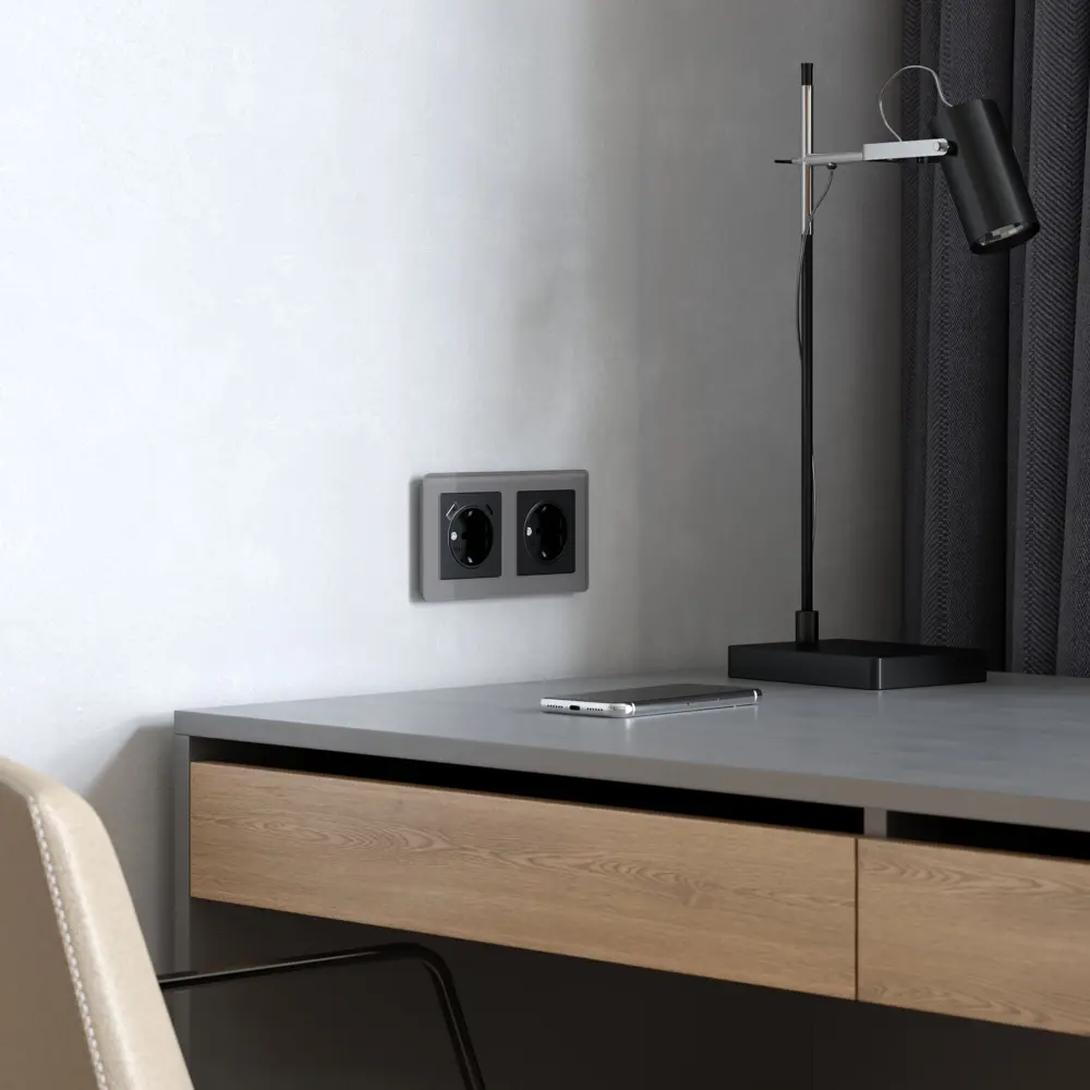 Рамка Werkel Graphite для розеток и выключателей в стильном парящем дизайне 86884237 Acrylic STLM-0072317 - Вид №4