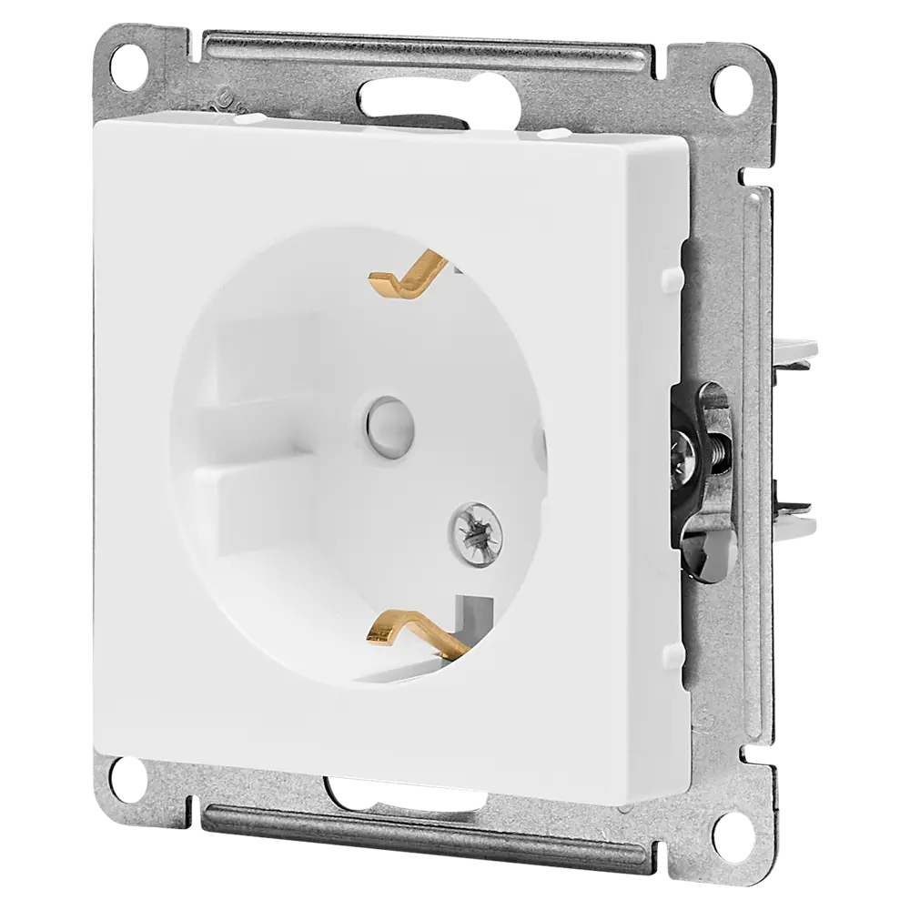 AtlasDesign Бел Розетка с/з с шторками SE ATN000145 SYSTEME ELECTRIC STLM-2047546 - Вид №1