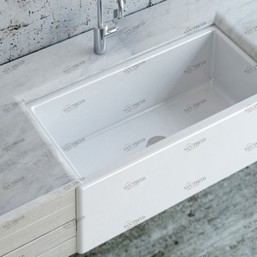 FM03618001 Полувстраиваемая раковина консольная 50 см белая Disegno Ceramica Farm 