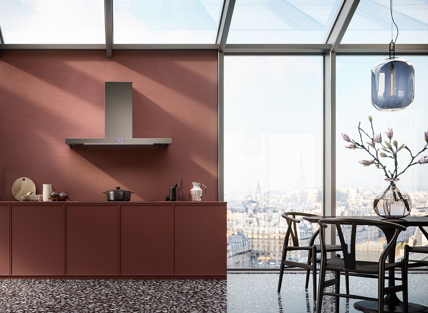 Вытяжка из нержавеющей стали со встроенным настенным освещением Falmec дизайн ARCH-00100765 - Вид №5