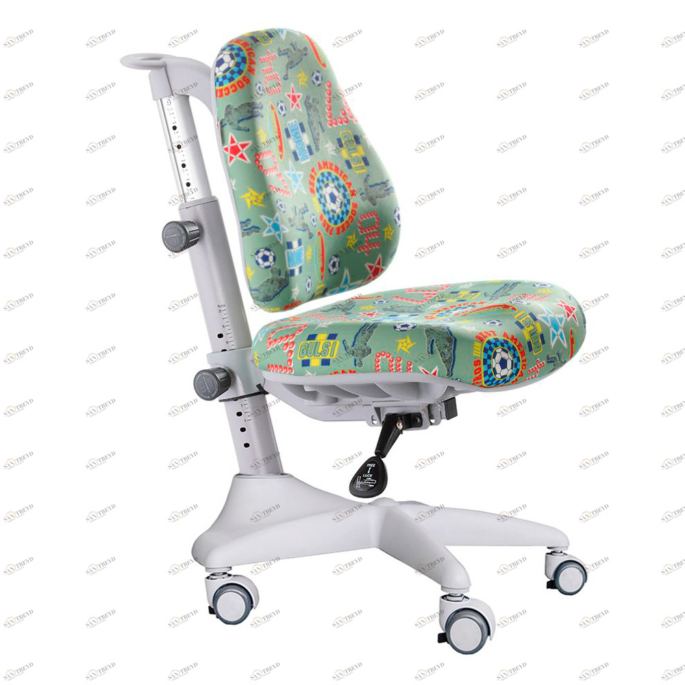 Кресло Match ортопедическое зеленое с мячами, серое основание COMF-PRO  336237 Зеленый Santreyd 