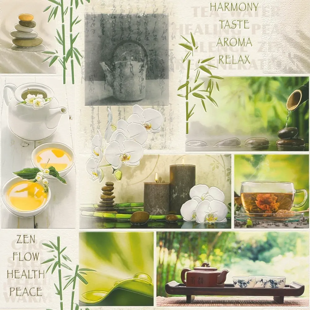 Обои виниловые Relax 0.53х10 м цвет зелёный Ra 854909 Rasch Aqua Relief IV STLM-2050029