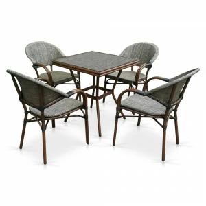 Комплект мебели из текстилена T130/C029-TX 70x70 4Pcs AFINA  00-3951373 Коричневый;черный