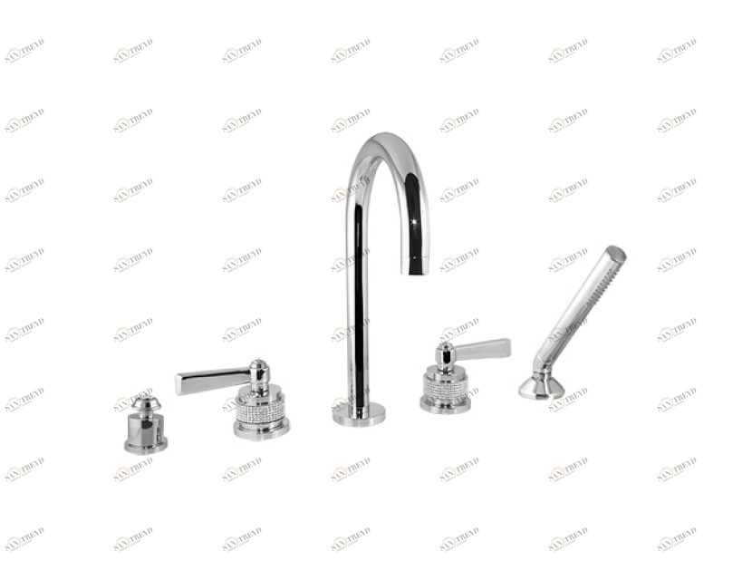 271016.PH0.50 Набор для ванны с пятью отверстиями и Swarovski Яркий хром Mestre 