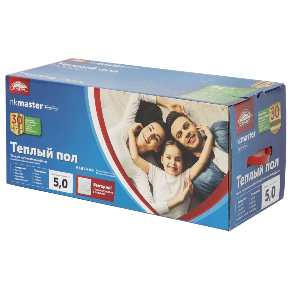 Нагревательный мат для теплого пола Теплолюкс Национальный Комфорт 5 м², 750 Вт STLM-2039128 - Вид №4