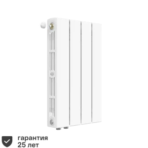 Радиатор секционный Rifar Supremo VL 500/90 4 секции нижнее левое подключение биметалл белый