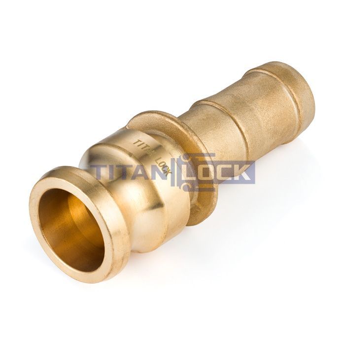 Камлок латунный тип E, ниппель с хвостовиком 1/2", TL50EBR TITAN LOCK  - Вид №2