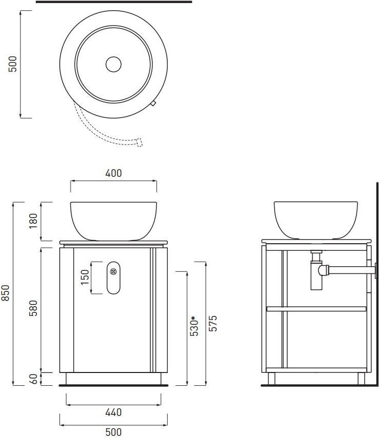 Ceramica Cielo Тумба под умывальник Arcadia sun-id-1401729 - Вид №10