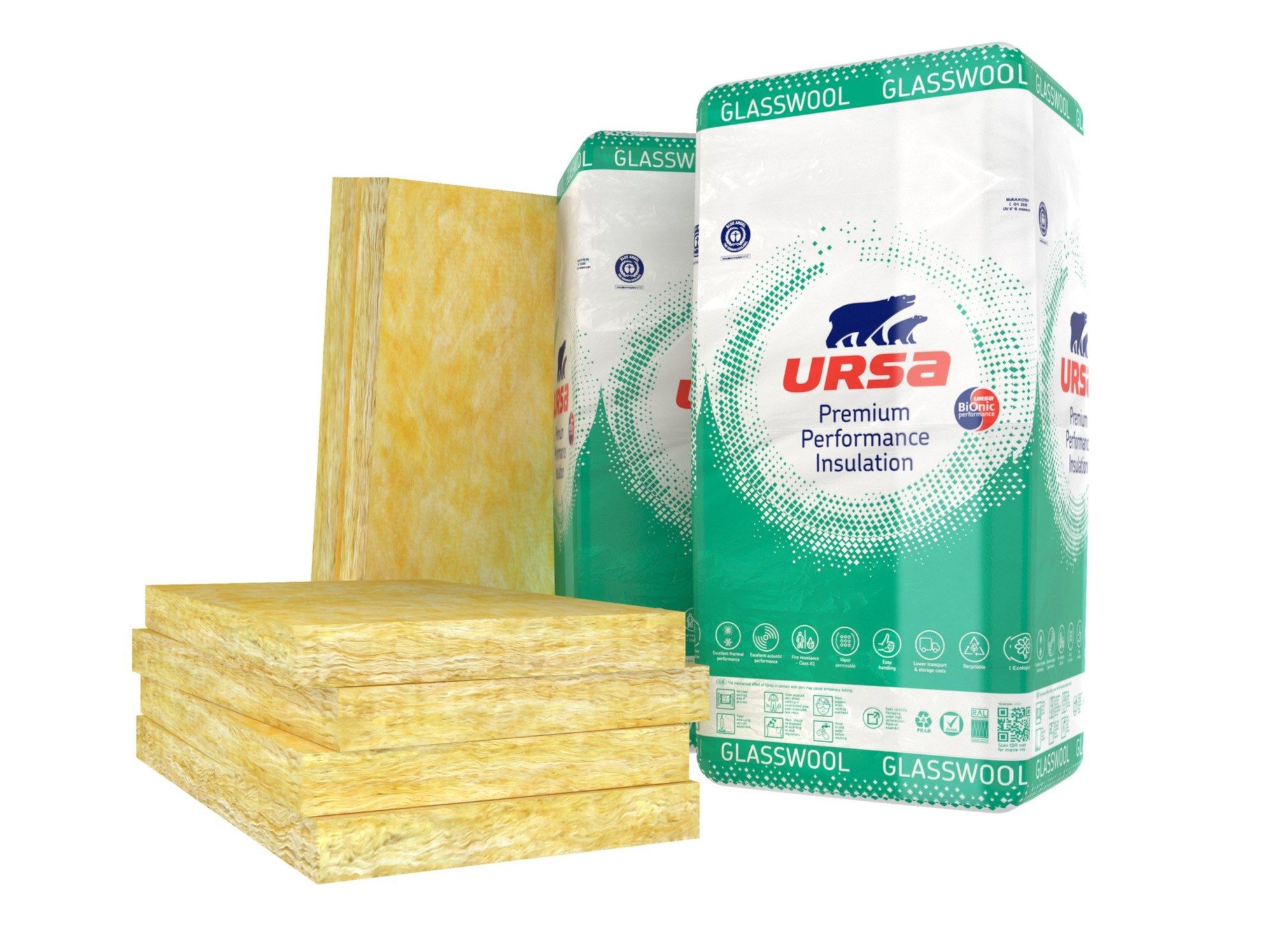 Гидрофобная панель из стекловаты Ursa URSA GLASSWOOL ARCH-00099765