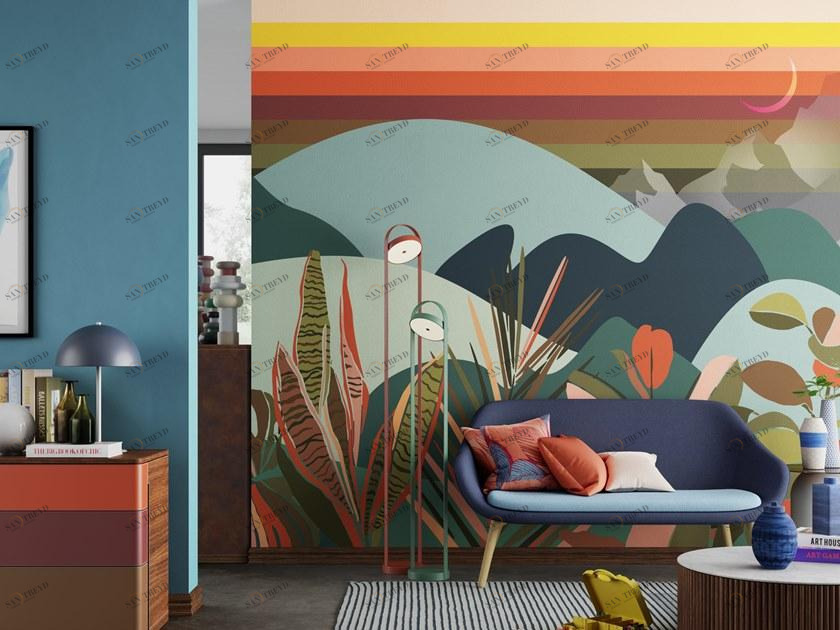 Inkiostro Bianco Моющиеся обои с цветочными мотивами Inediti 04 - arcade sun-id-1415866