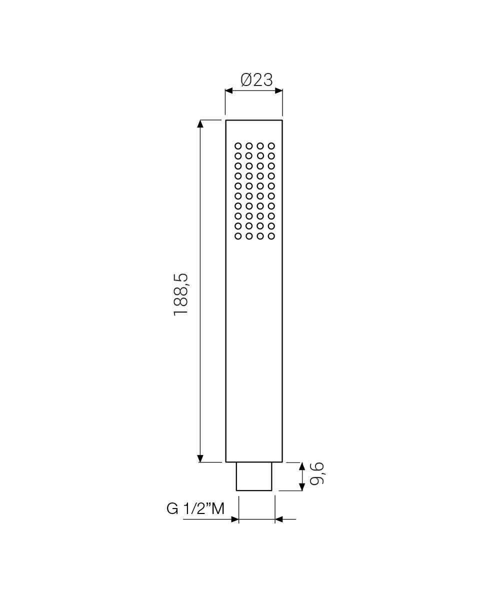 Ручной душ из хромированной латуни Aquademy WAVE ARCH-00053778 - Вид №2