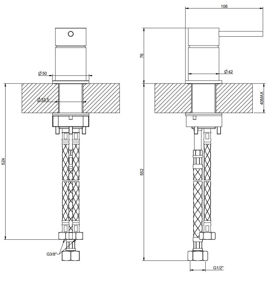 Пульт дистанционного управления из нержавеющей стали Gessi Мелы316 ARCH-00119228 - Вид №2