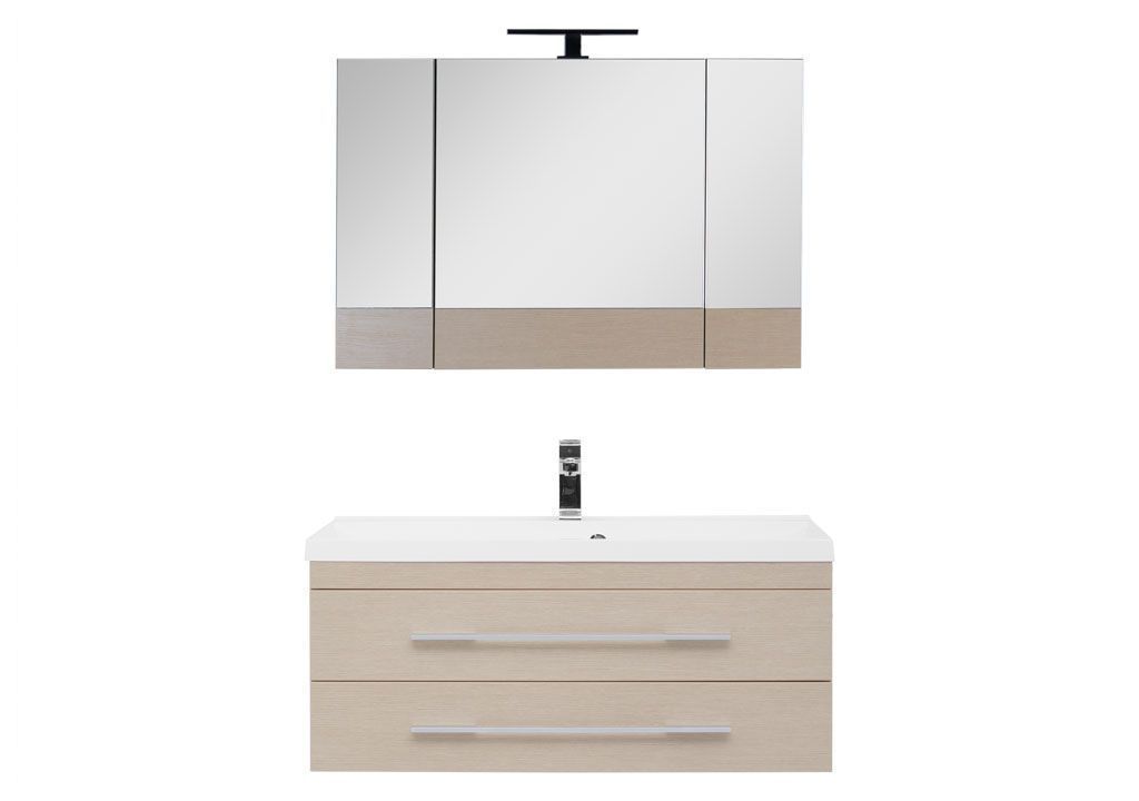 Мебель для ванной Aquanet Нота NEW 100 светлый дуб (камерино) 00230305 - Вид №2