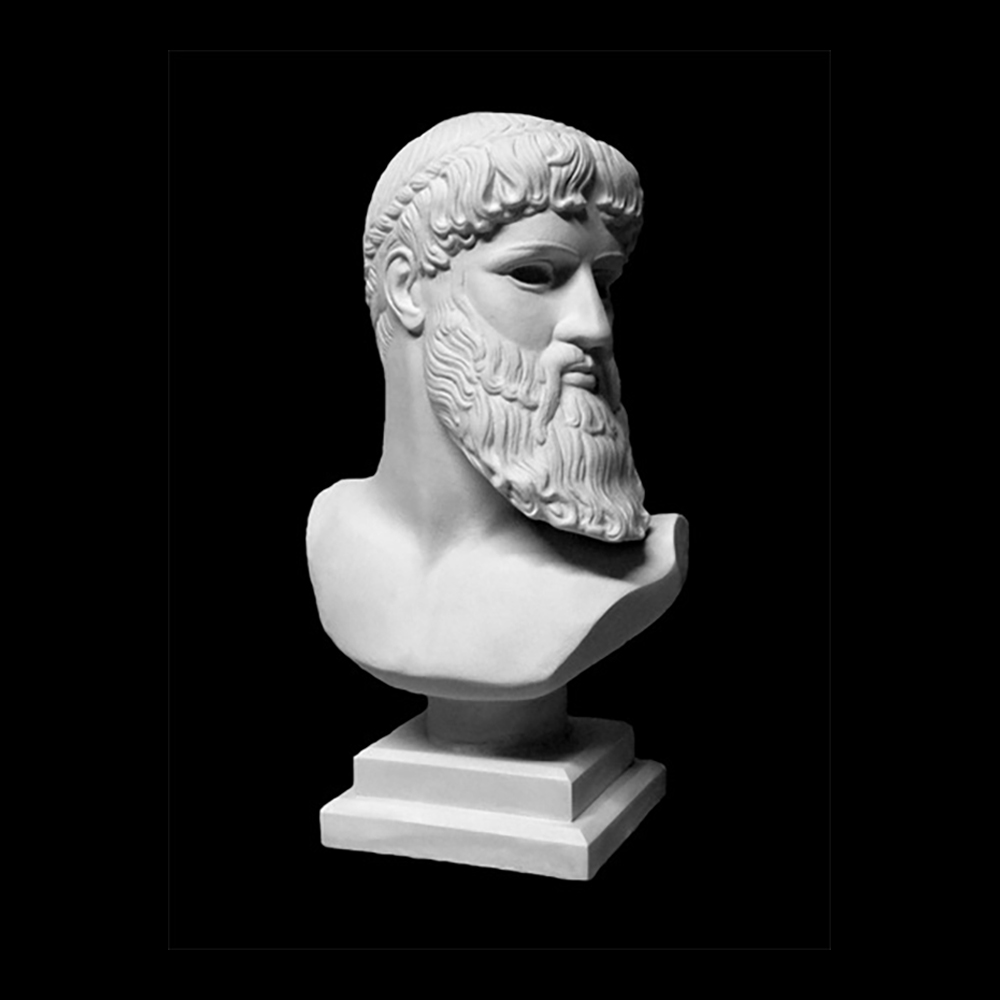 10-137 Бюст Зевса - Посейдона гипс 17х9х39 см Santreyd 