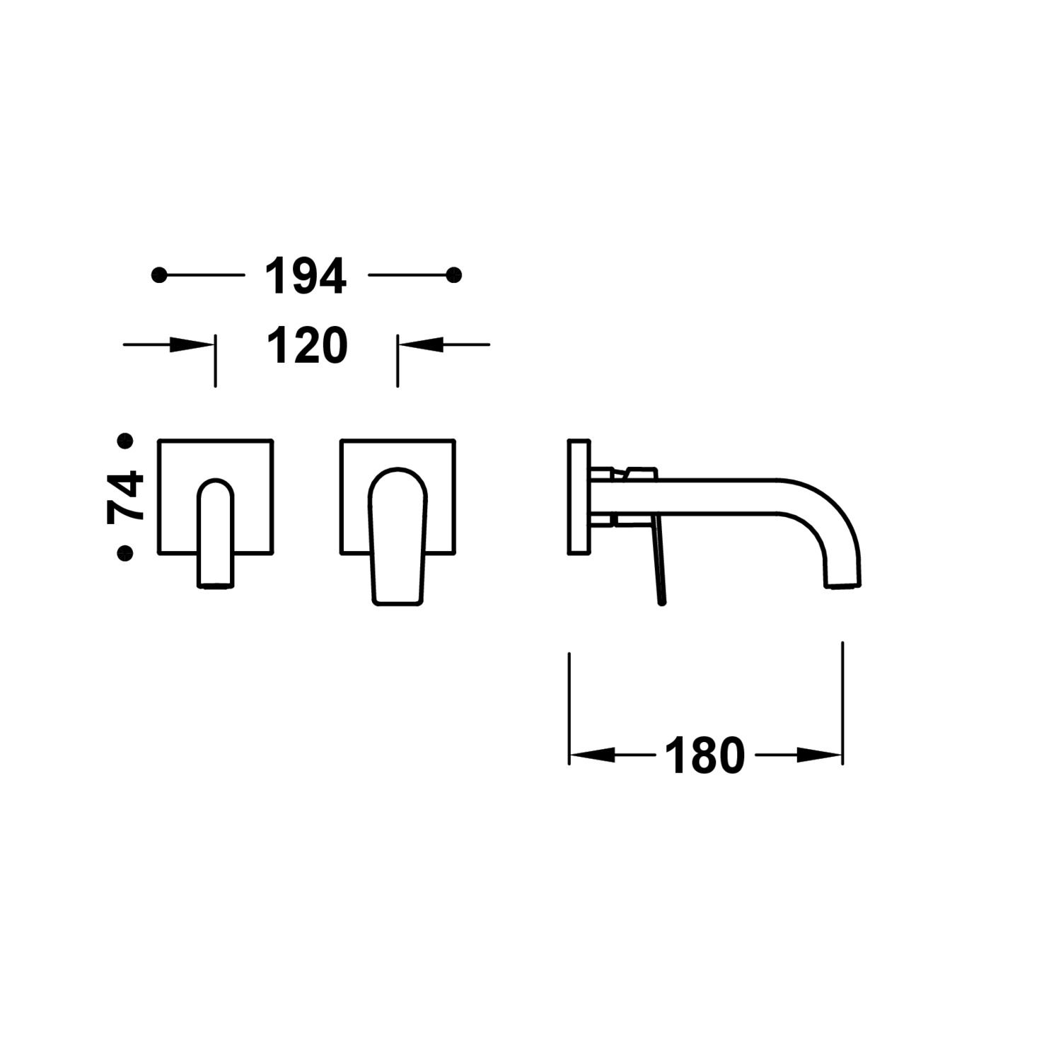 ПРОЕКТ-Видимая часть TRES для корпуса встраиваемой раковины-21130021AC TRES Project - Вид №1