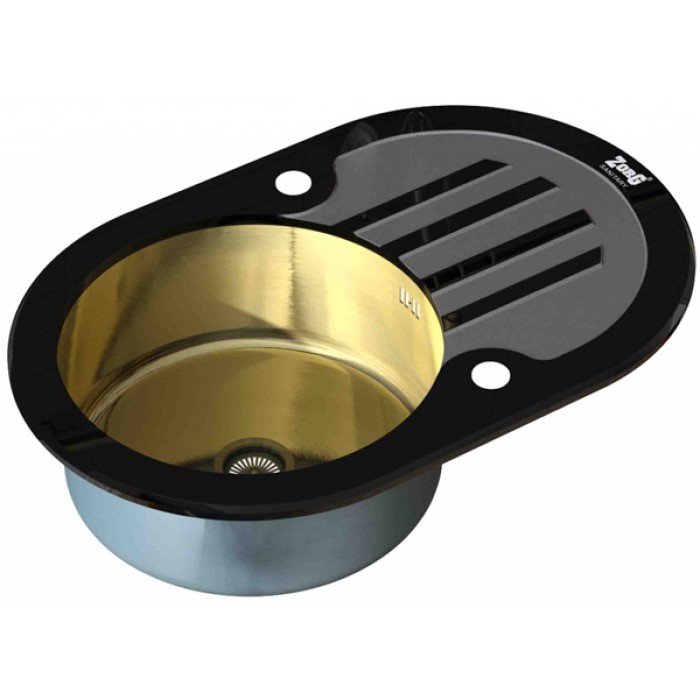 Zorg GL 7851 OV Black Bronze Мойка кухонная овальная Zorg  - Вид №1