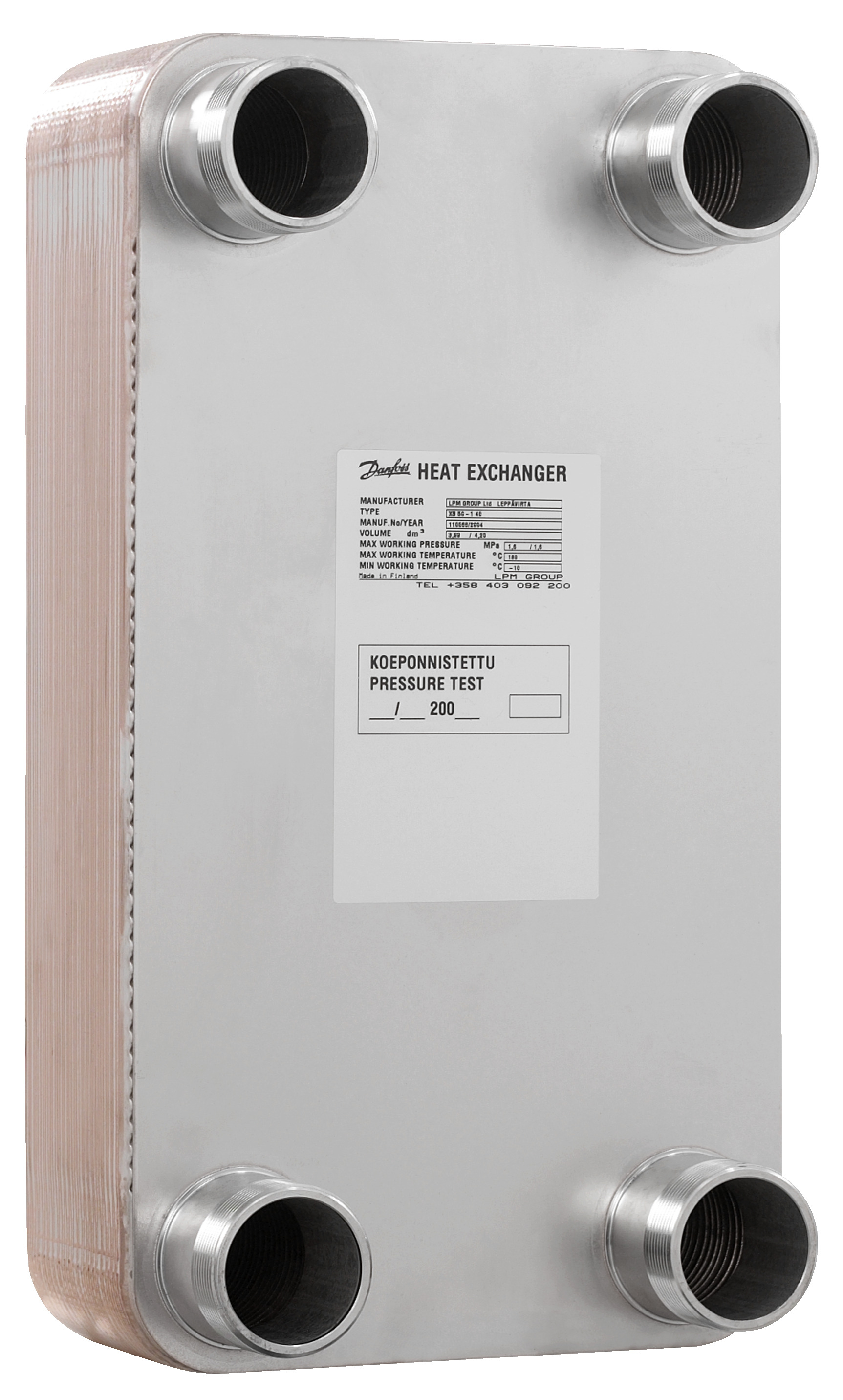 Danfoss Паяный пластинчатый теплообменник серии XB51L XB 51H-1 40 паяный пласт. теплообменник 004B1820  - Вид №12
