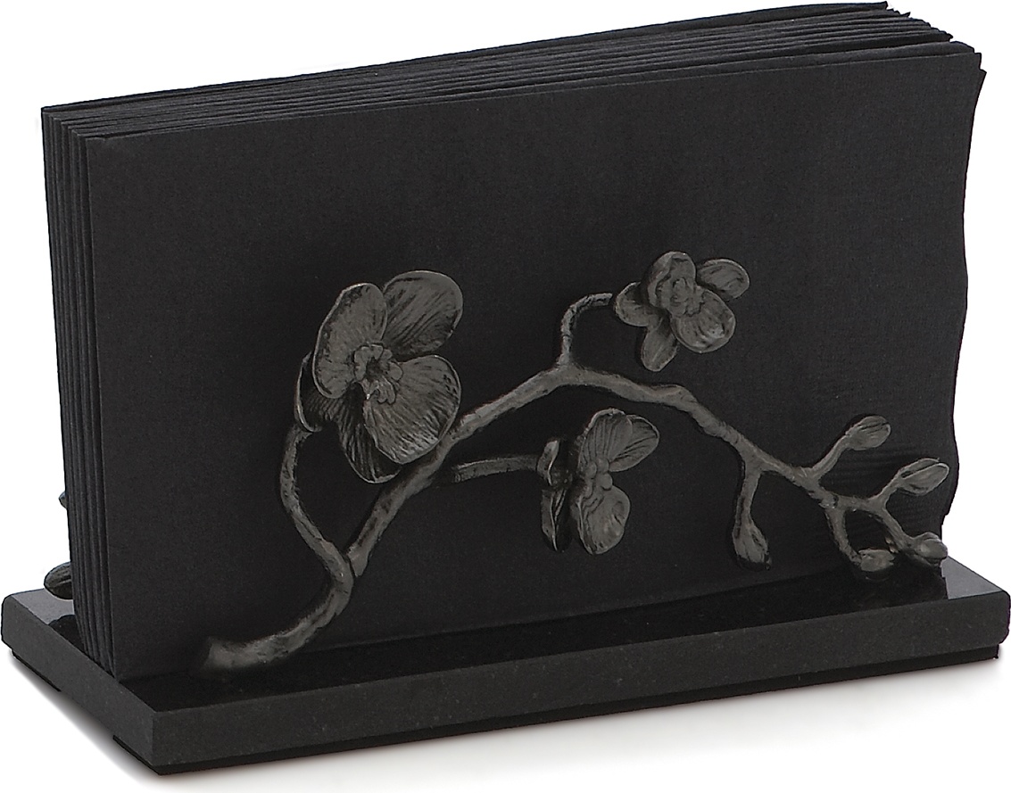10542004 Michael Aram Подставка для салфеток Michael Aram Чёрная орхидея 20см, гранит (чёрная) Гранит 