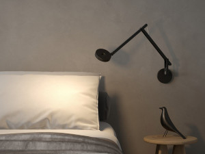 Алюминиевый светодиодный настенный светильник с гибким кронштейном