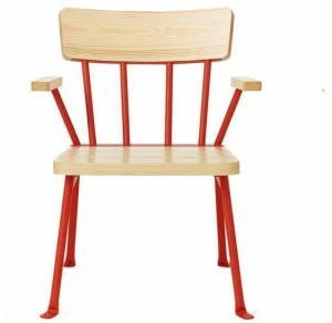 Nola Industrier Садовое кресло из стали и дерева с подлокотниками Bollnäs