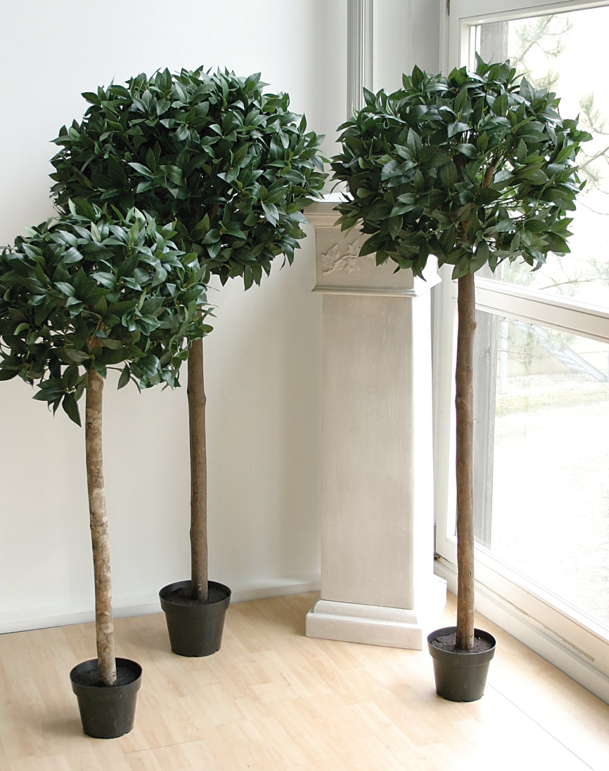 5750 883 a3 Искусственный лавровый шар, горшок, 945 листьев, 150 см, зеленый H-andreas  - Вид №1