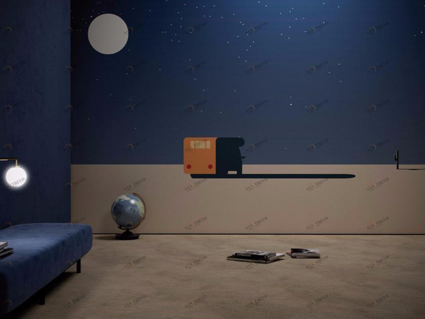 GLAMORA Моющиеся виниловые обои для детей Itinerary sun-id-1422968