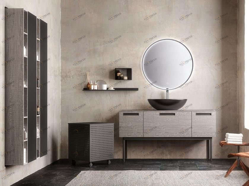 Archeda Тумба под умывальник из дерева с зеркалом Essenze sun-id-1440587