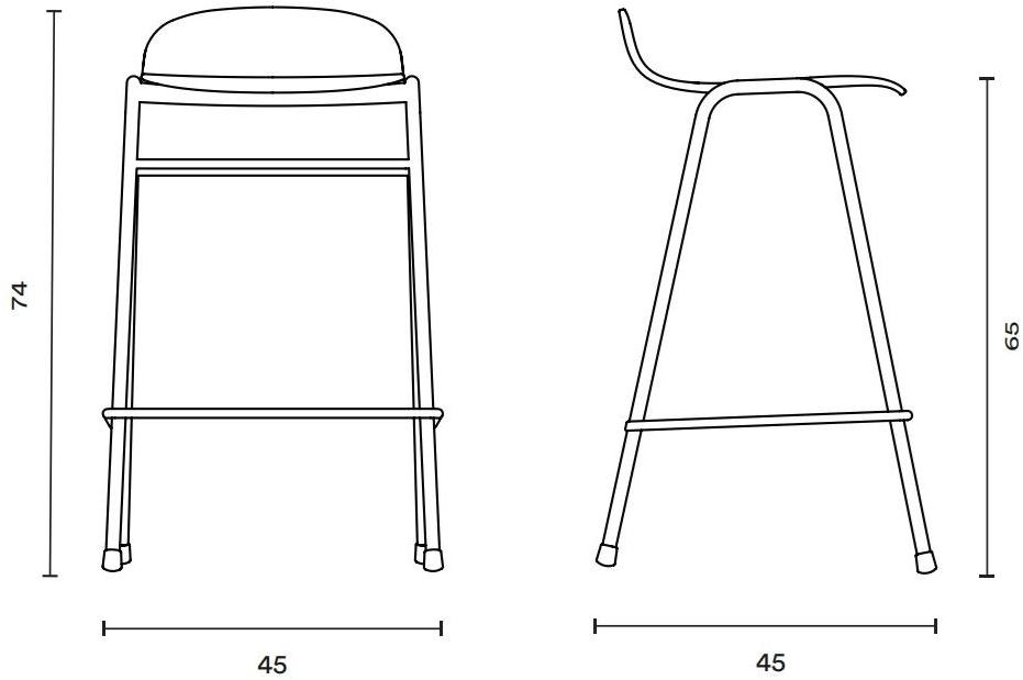Hem Табурет из стали и дерева с подставкой для ног Touchwood sun-id-1402167 - Вид №8