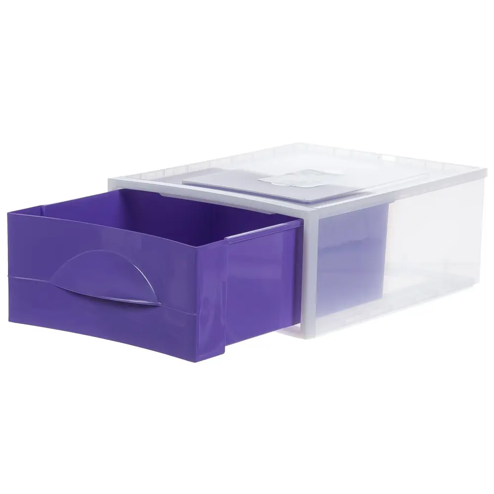 Система хранения Мобиле 34.2x45.7x17.8 см пластик без крышки цвет фиолетовый MARTIKA STLM-2207019 - Вид №1