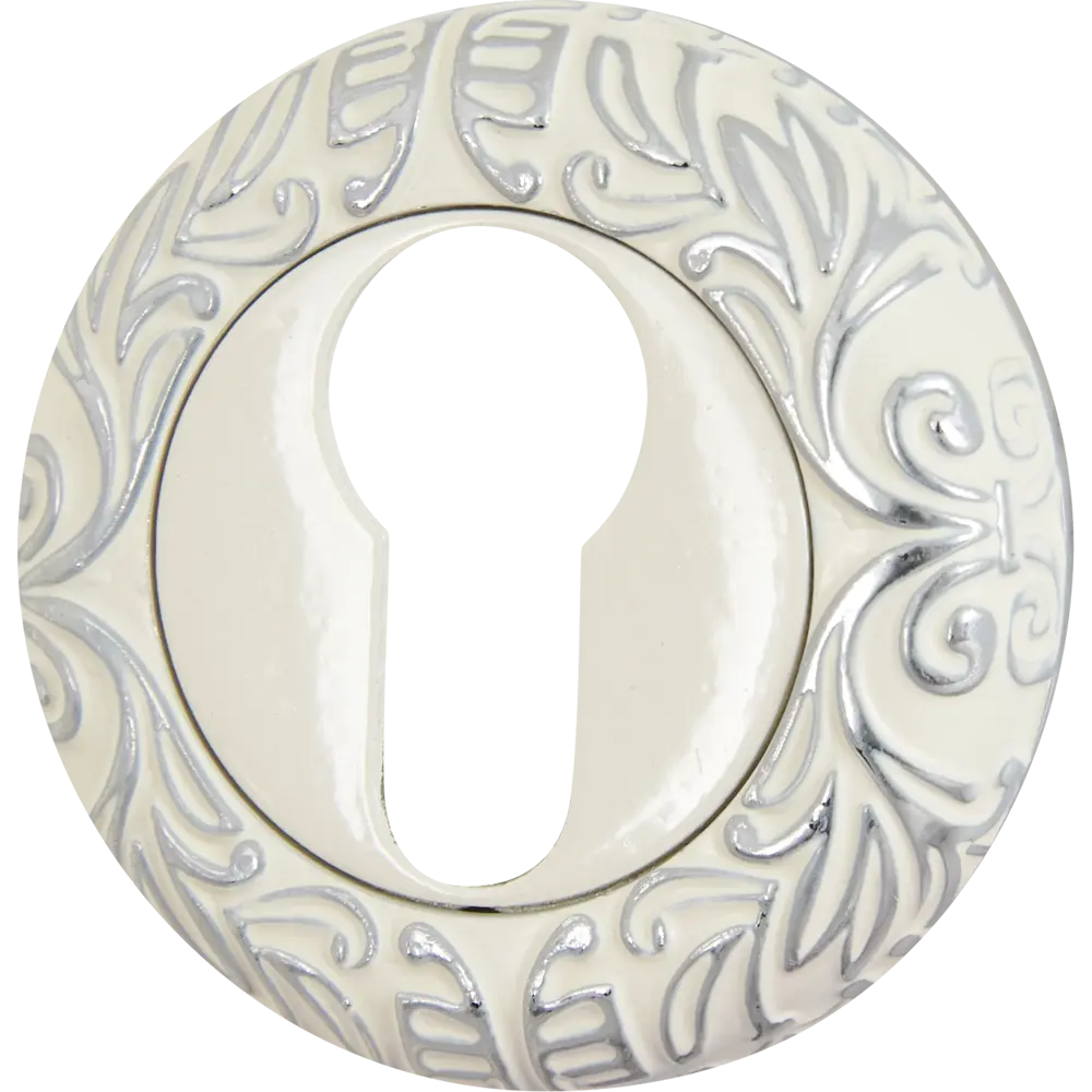 Santreyd Накладка декоративная для дверного цилиндра Q17W/Н белый хром 85218314 STLM-0059948