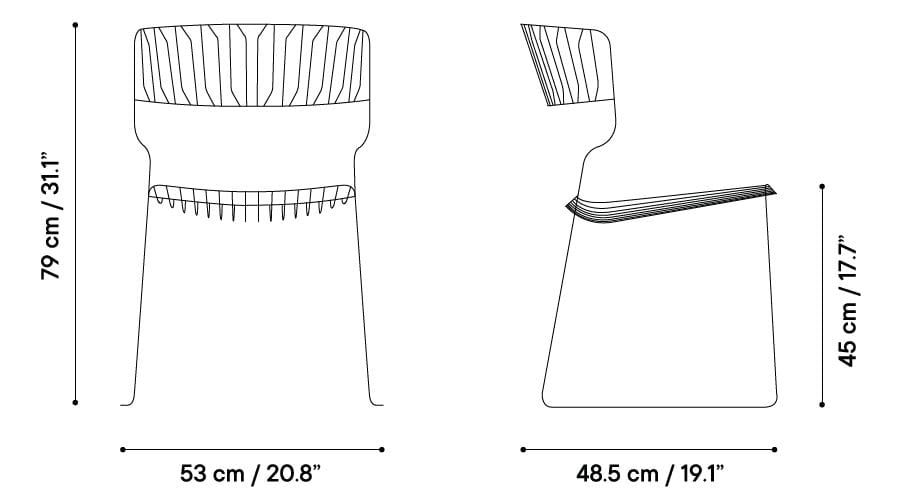 Стальной штабелируемый садовый стул с порошковым покрытием iSimar Мартини ARCH-00089273 - Вид №17