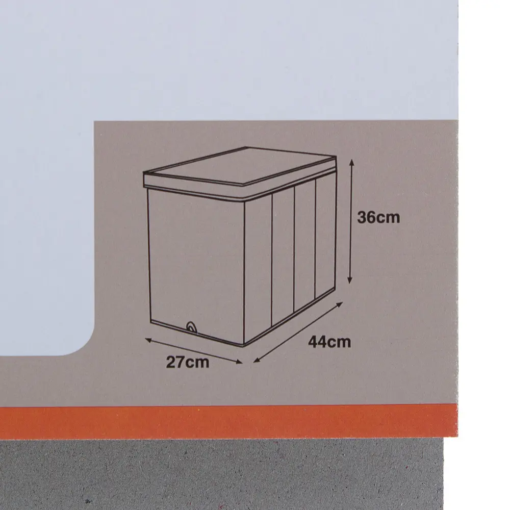 Короб Spaceo с крышкой 27х36x44 см нетканный материал цвет бежевый STLM-2074341 - Вид №2