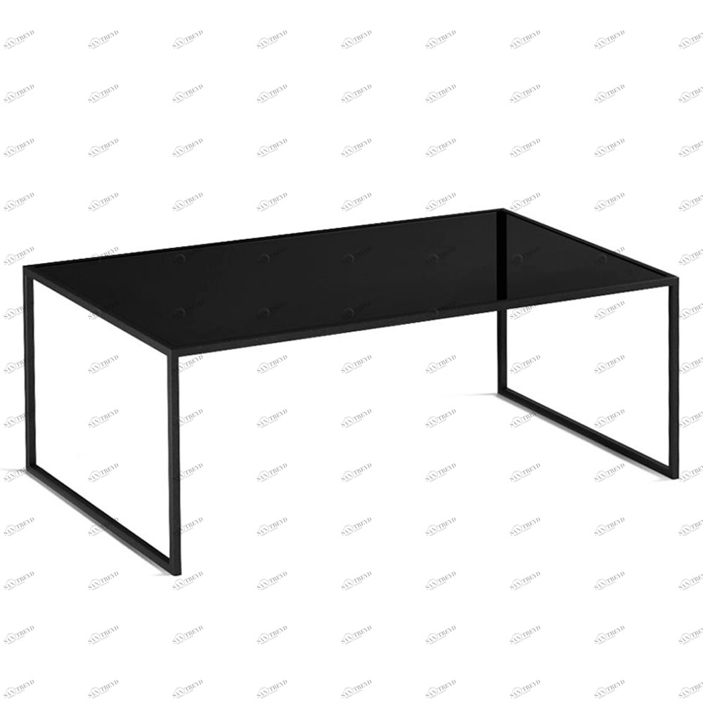 Журнальный столик стеклянный черный 100 см London lite black INTELLIGENT DESIGN  260884 Черный 