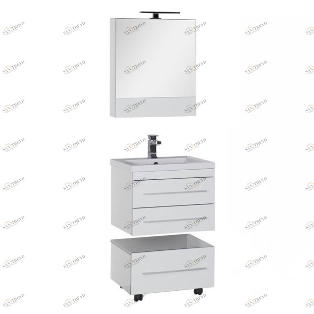 Комплект мебели Aquanet Верона 58 белый (подвесной 2 ящика) 00175469