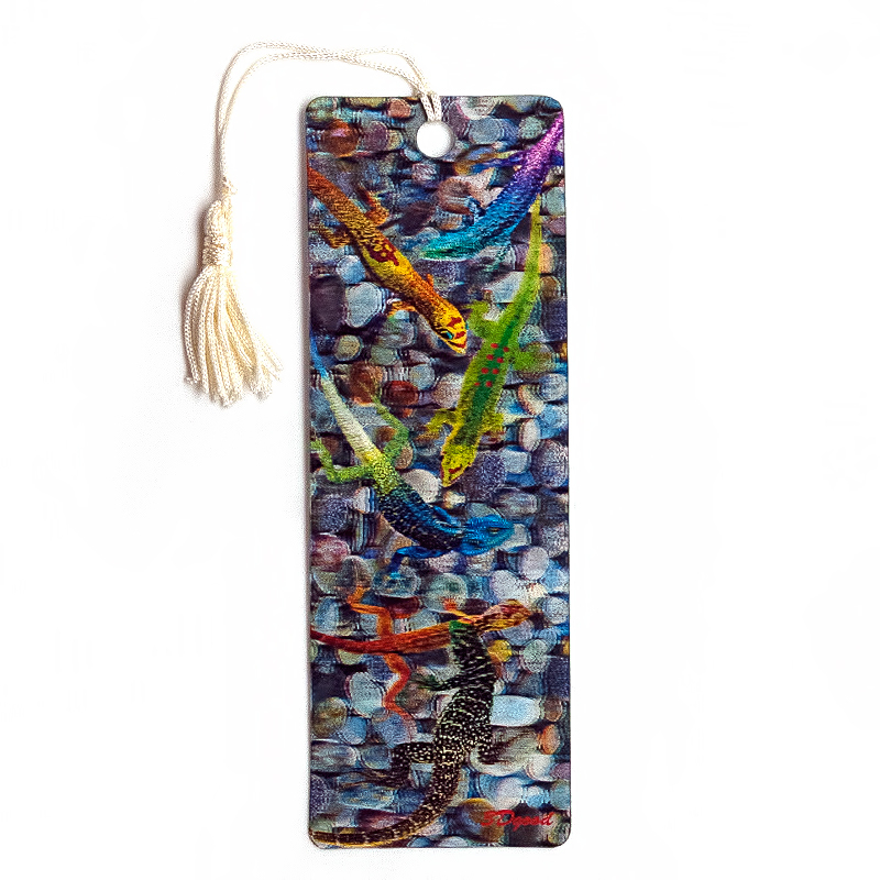 12 Закладка объемная 3D №1 Ящерицы Santreyd 