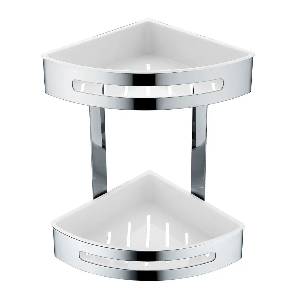 Полка для ванной комнаты Royal двухъярусная угловая, 20.6х20.6х29 см, сталь BRISSEN STLM-2025613