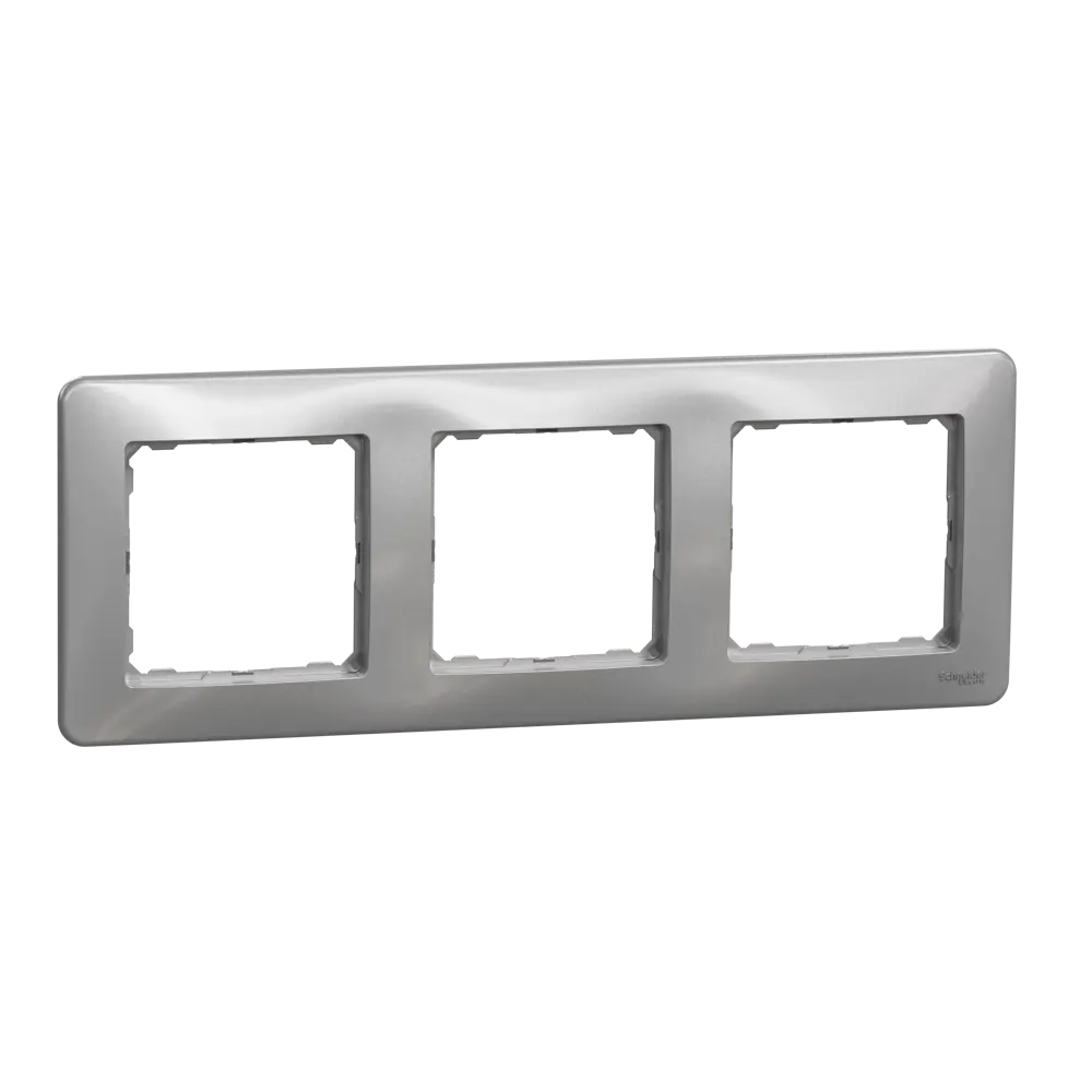 Рамка для розеток и выключателей Systeme Electric Sedna Design 3 поста, цвет алюминий STLM-2090478 - Вид №1