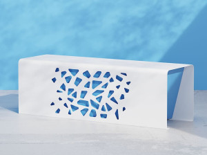 Оцинкованная стальная скамья без спинки