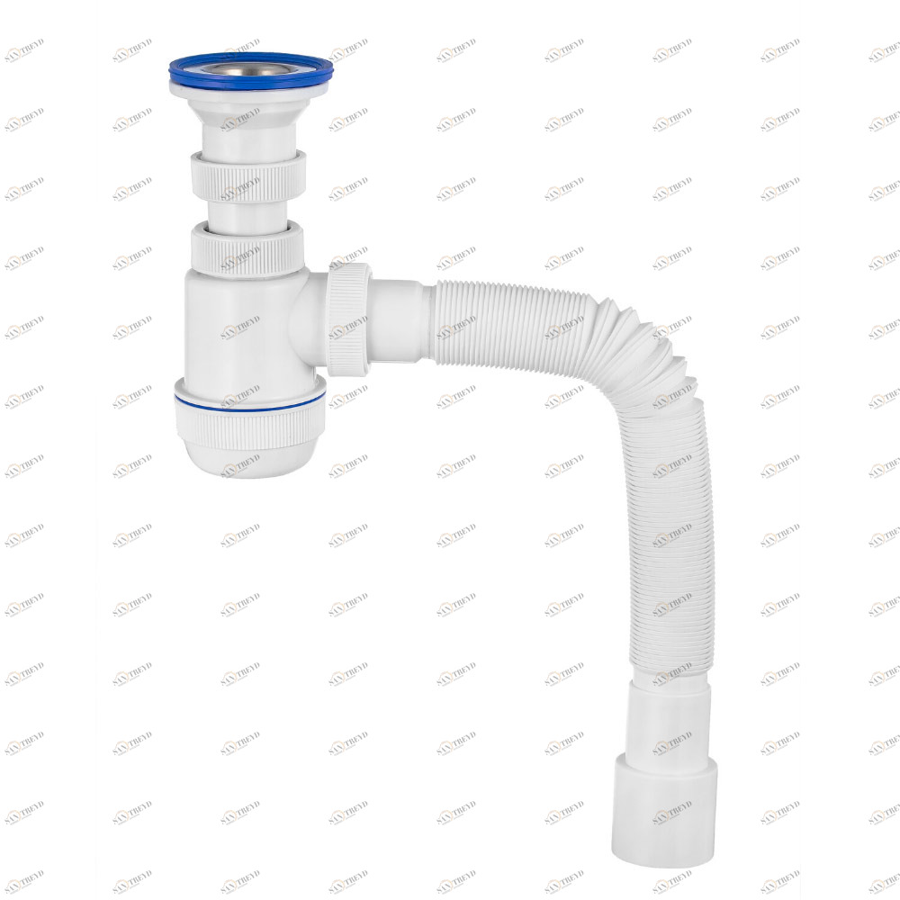 Сифон "МИНИ Элит" (30986780) с нерж.чашкой д.63мм и гофротруб(1 1/2" - д.40/50) 30986780 Santreyd 