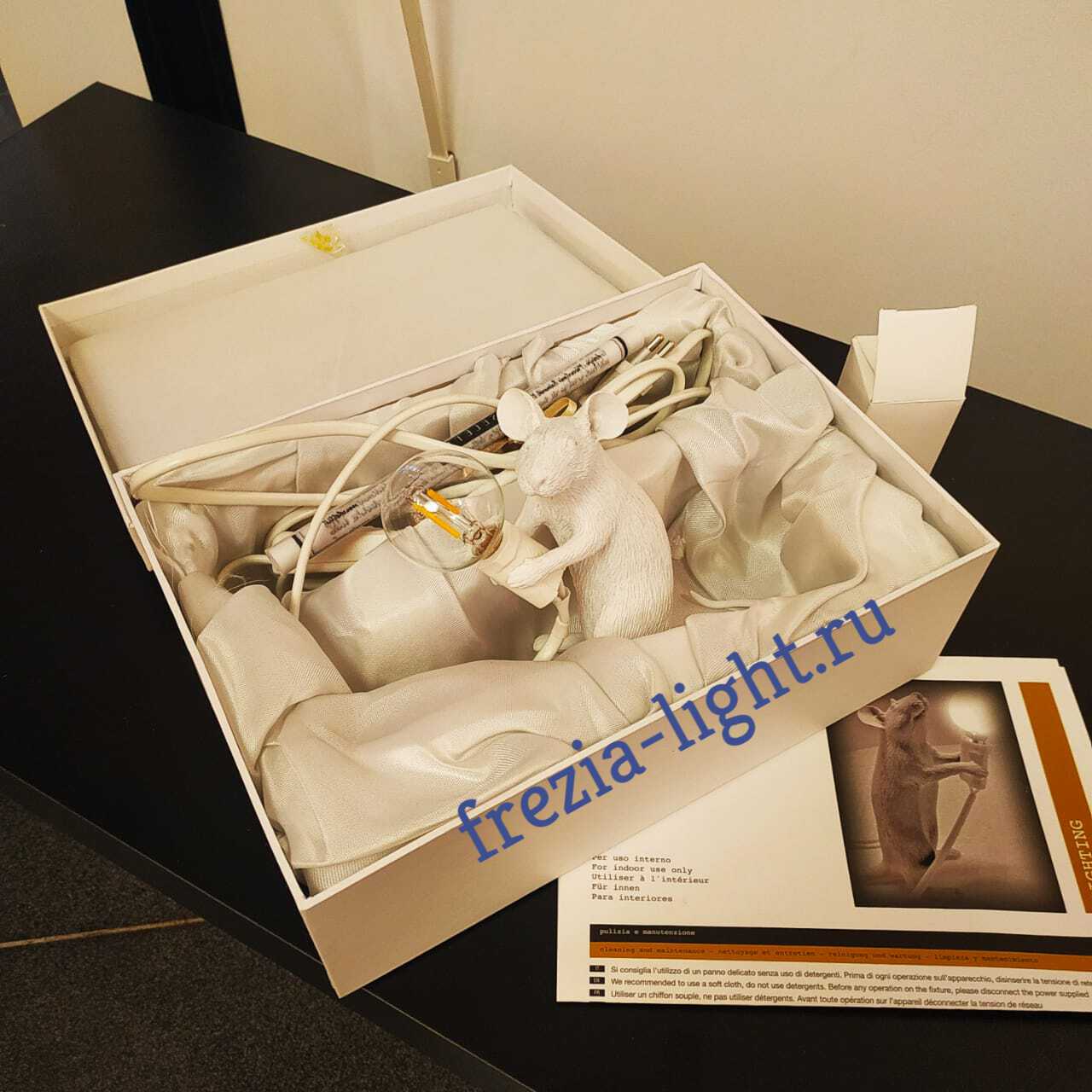 Seletti 14884 standing MOUSE лампа настольная мышь с лампочкой 112070 - Вид №5