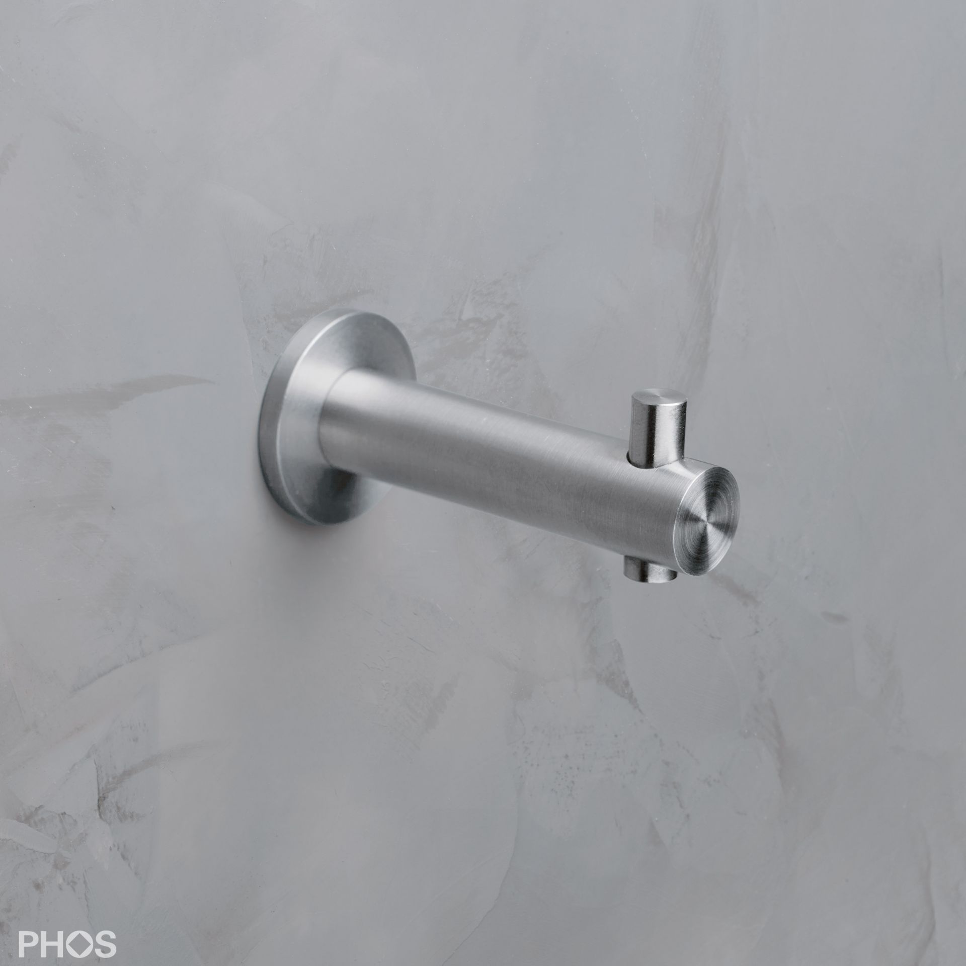 H12-50R25 Крючок настенный, ø12 мм, длина 5 см, с розеткой PHOS 