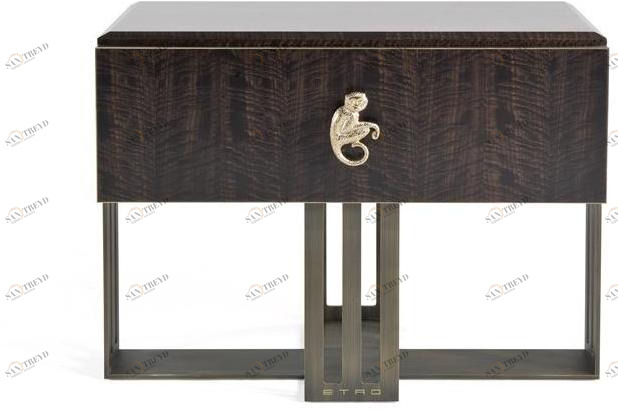 ETRO Home Interiors Тумбочка из эвкалипта прямоугольная с ящиками Klee E.kle.321.a