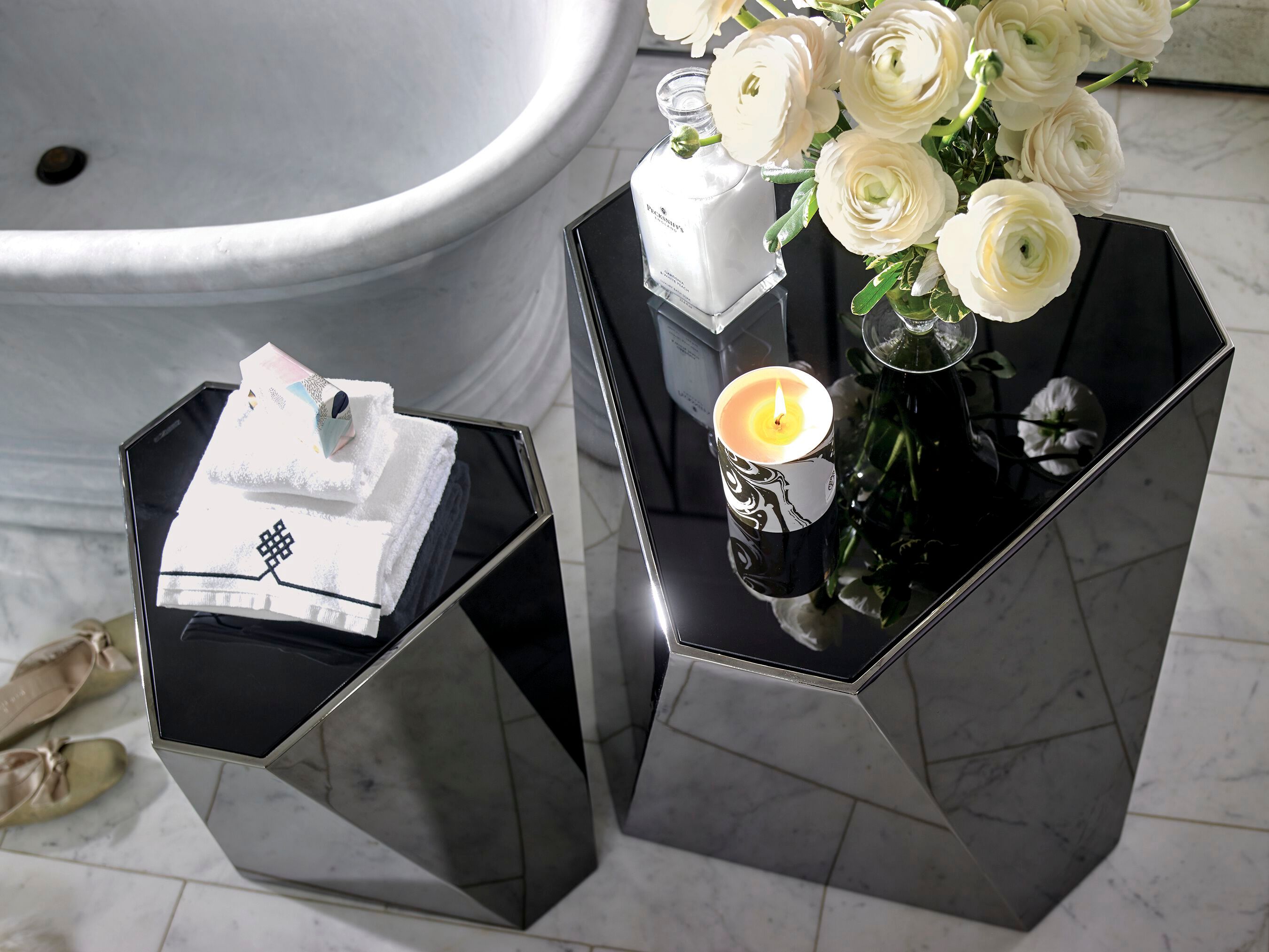 Высокий металлический журнальный столик Caracole THE CONTEMPO SIDE ARCH-00024374 - Вид №3