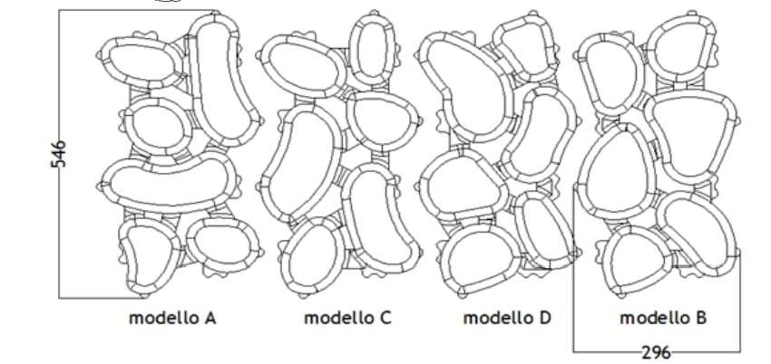 Твердый самоблокирующийся бетон Gallotta мрамор ARCH-00108369 - Вид №1