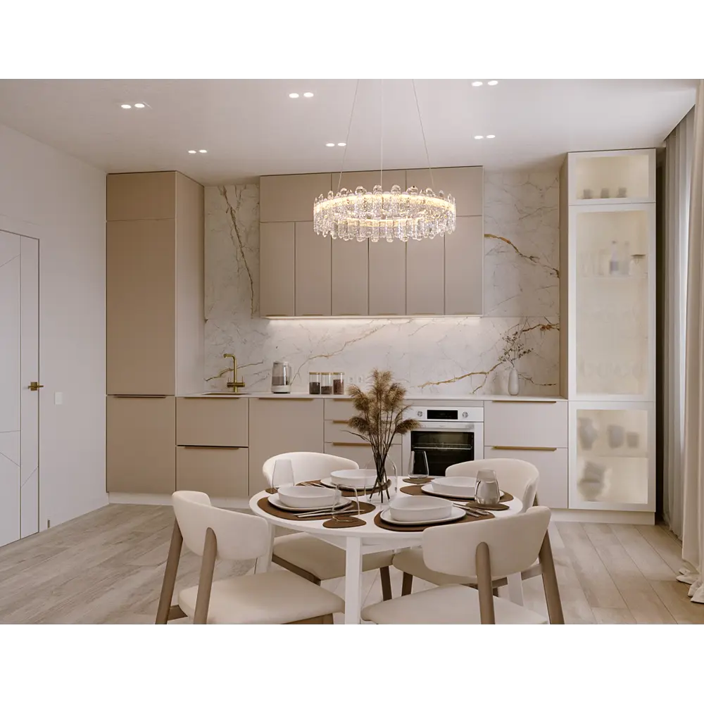 Фасад кухонного шкафа Онега Кашемир 44.7x102.1 см KONSENSA ЛДСП цвет бежевый STLM-2082733 - Вид №7